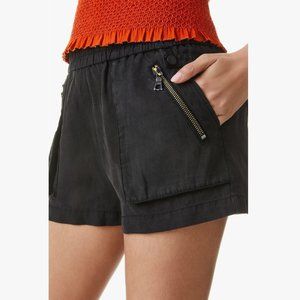 Alice + Olivia Britney High Waist Black Shorts S